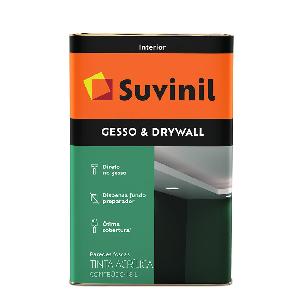 Tinta Acrílica Fosca Gesso & Drywall Branco Suvinil