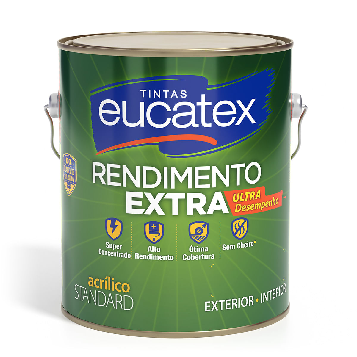 Tinta Acrílica Eucatex Rendimento Extra Fosco - Verde Piscina