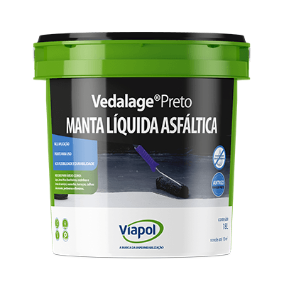 Manta Líquida Viaflex Preto - Viapol