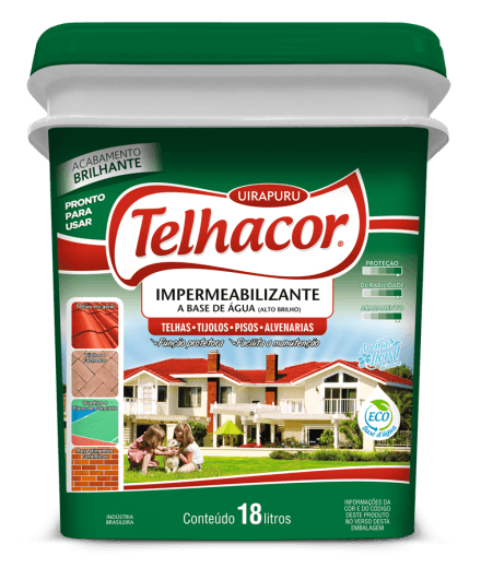 Impermeabilizante Resina Base d'água Ceramica Natural 18L Telhacor