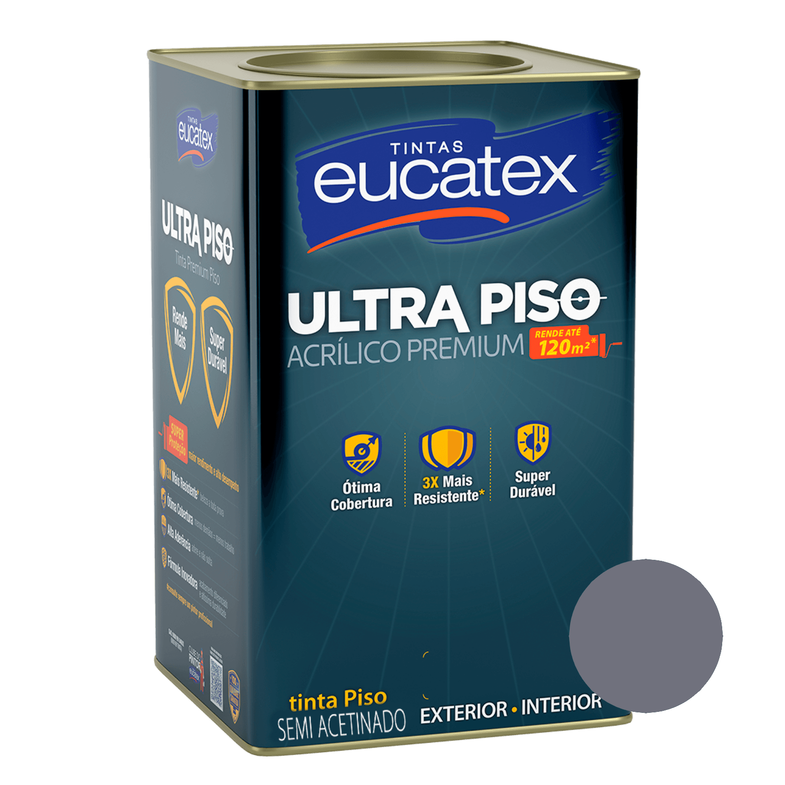 Tinta Super Piso Eucatex - Cinza
