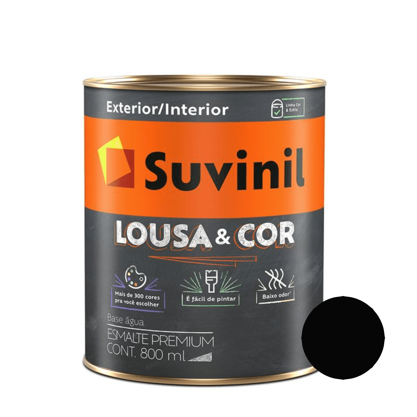 Esmalte Lousa E Cor Preto Absoluto Suvinil