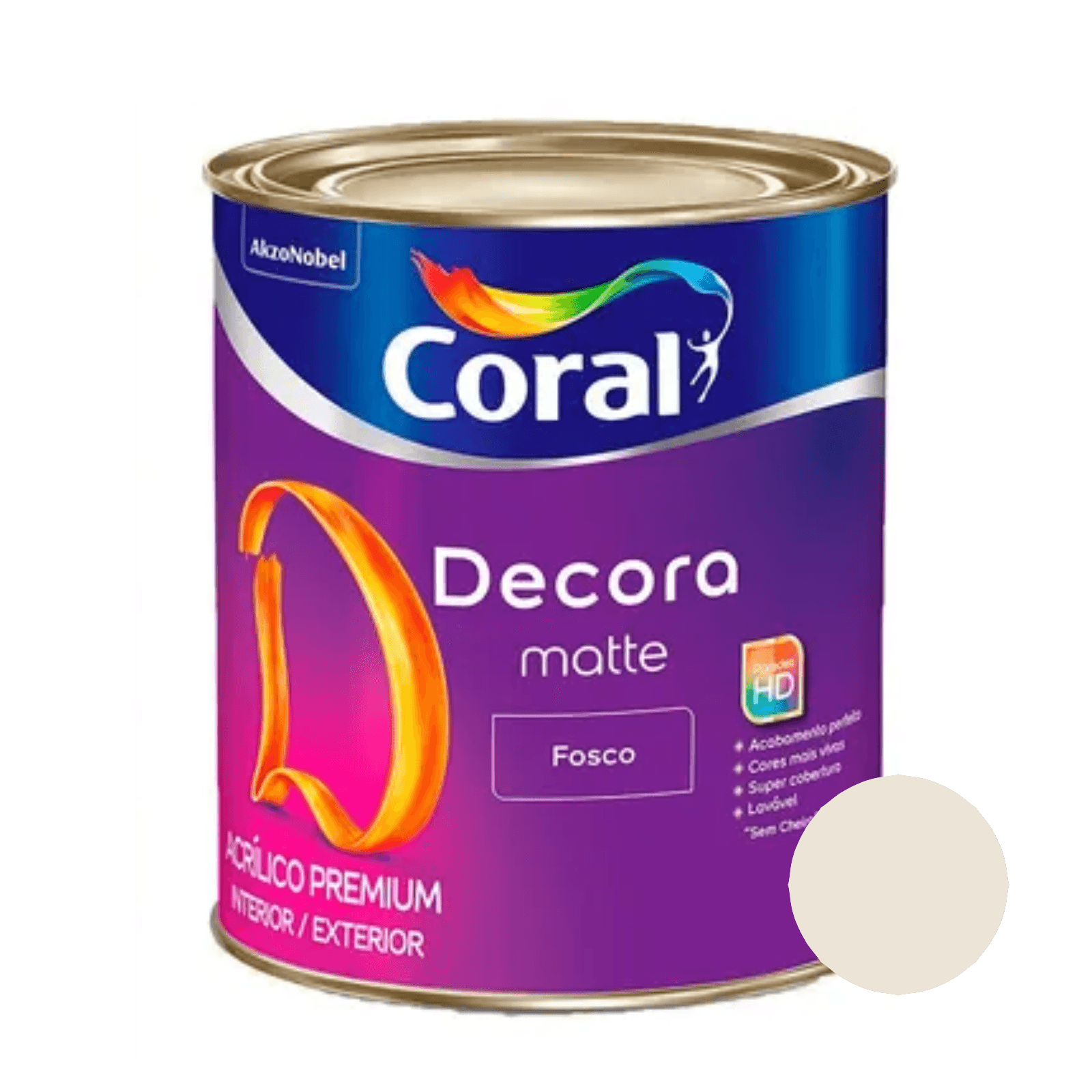 Tinta Acrílica Fosca Premium Decora Algodão Egipcio - Coral