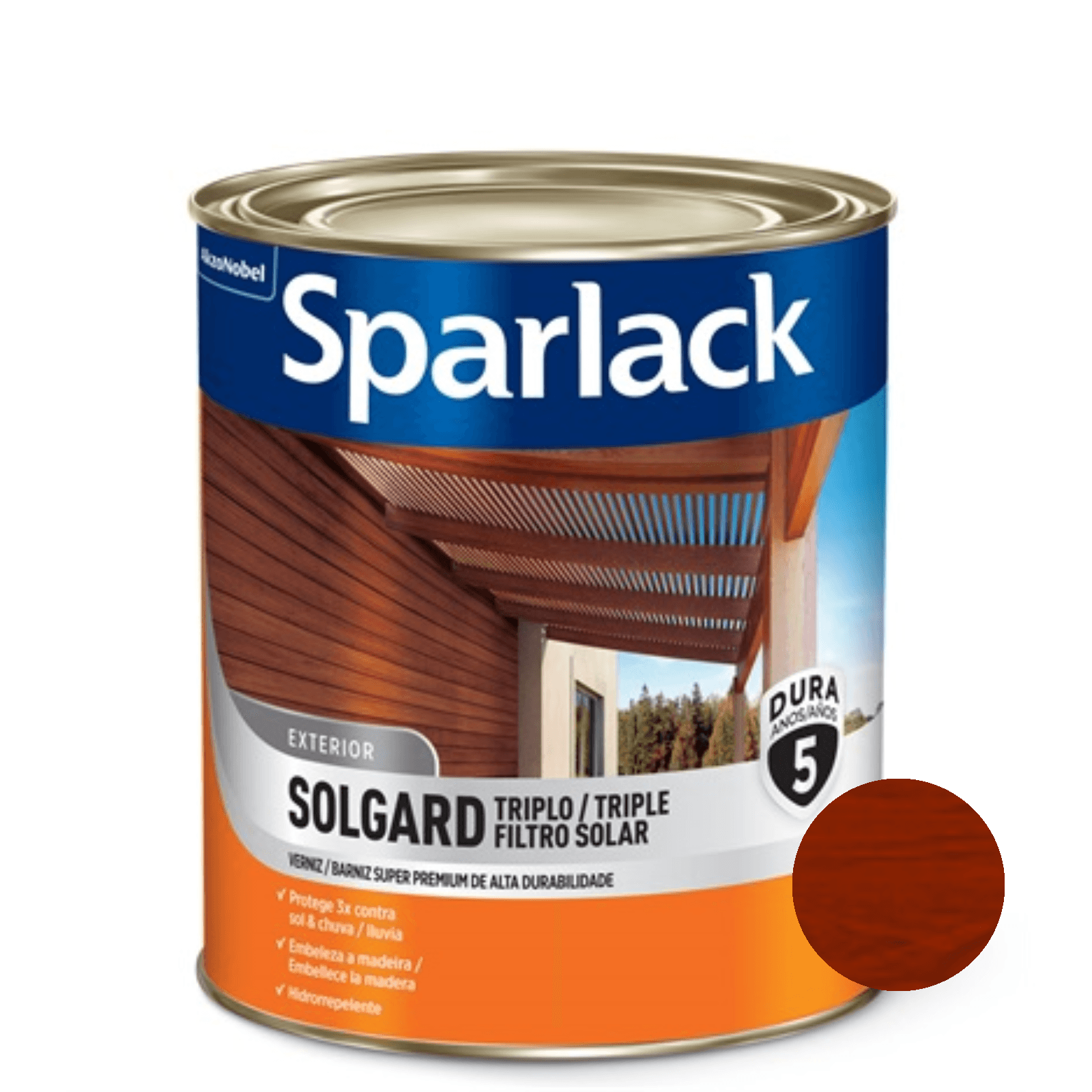 Verniz Solgard Triplo Filtro Solar Acetinado Mogno - Sparlack