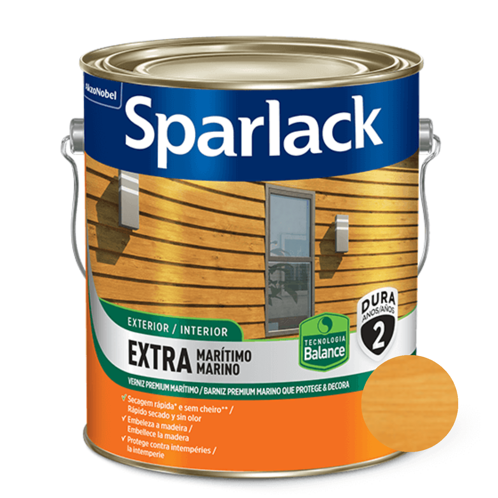 Verniz Extra Maritimo Balance Acetinado Natural Base Água - Sparlack