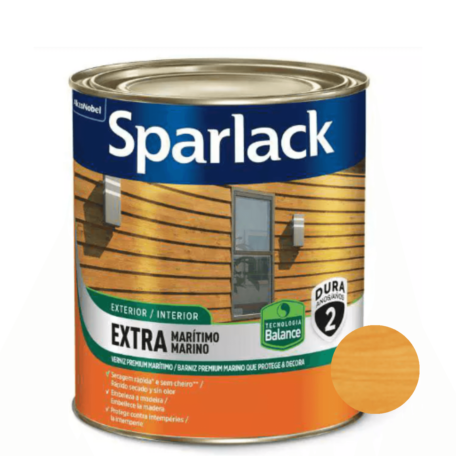 Verniz Extra Maritimo Balance Brilhante Natural Base Água - Sparlack