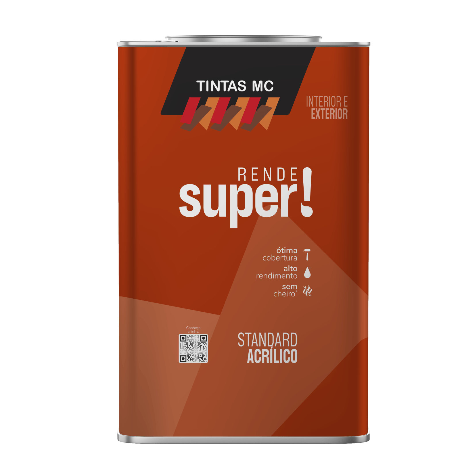 Tinta Acrílica Fosco Branco Rende Super Standard Tintas MC