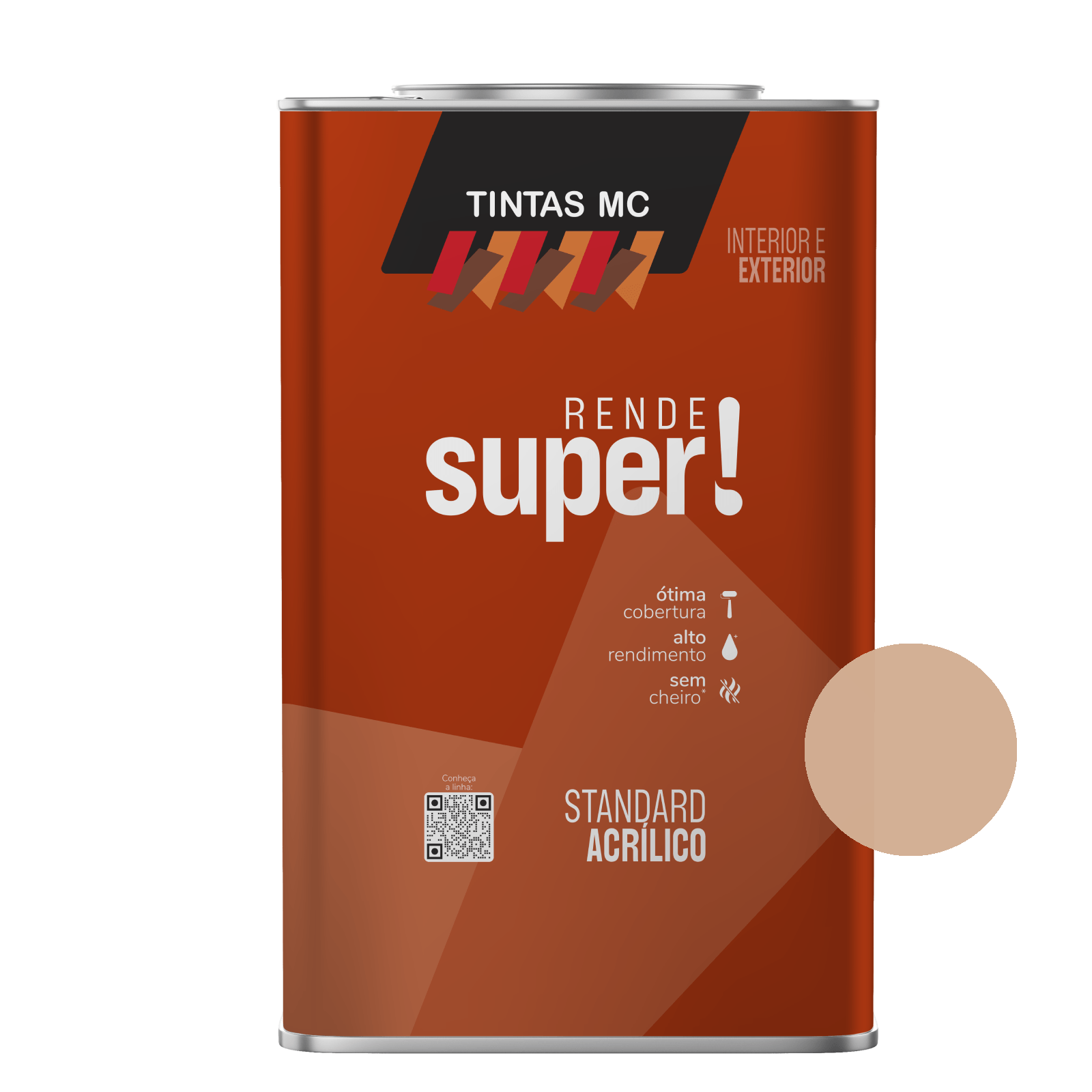 Tinta Acrílica Fosco Camurça Rende Super Standard Tintas MC