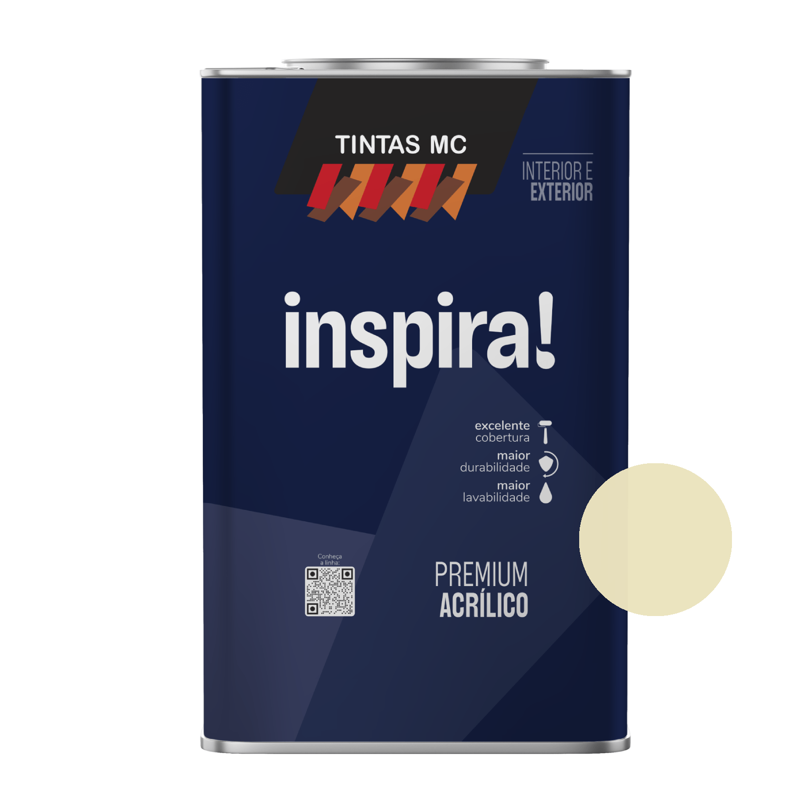 Tinta Acrílica Fosco Palha Inspira Premium Tintas MC