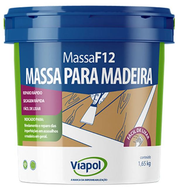Massa para Madeira  F12 Marfim - Viapol