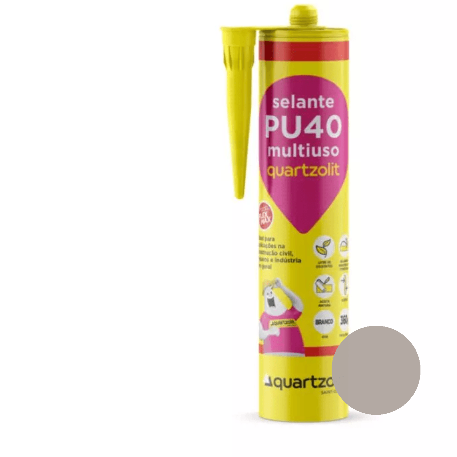 Selante PU40 Multiuso Cinza 360g - Quartzolit