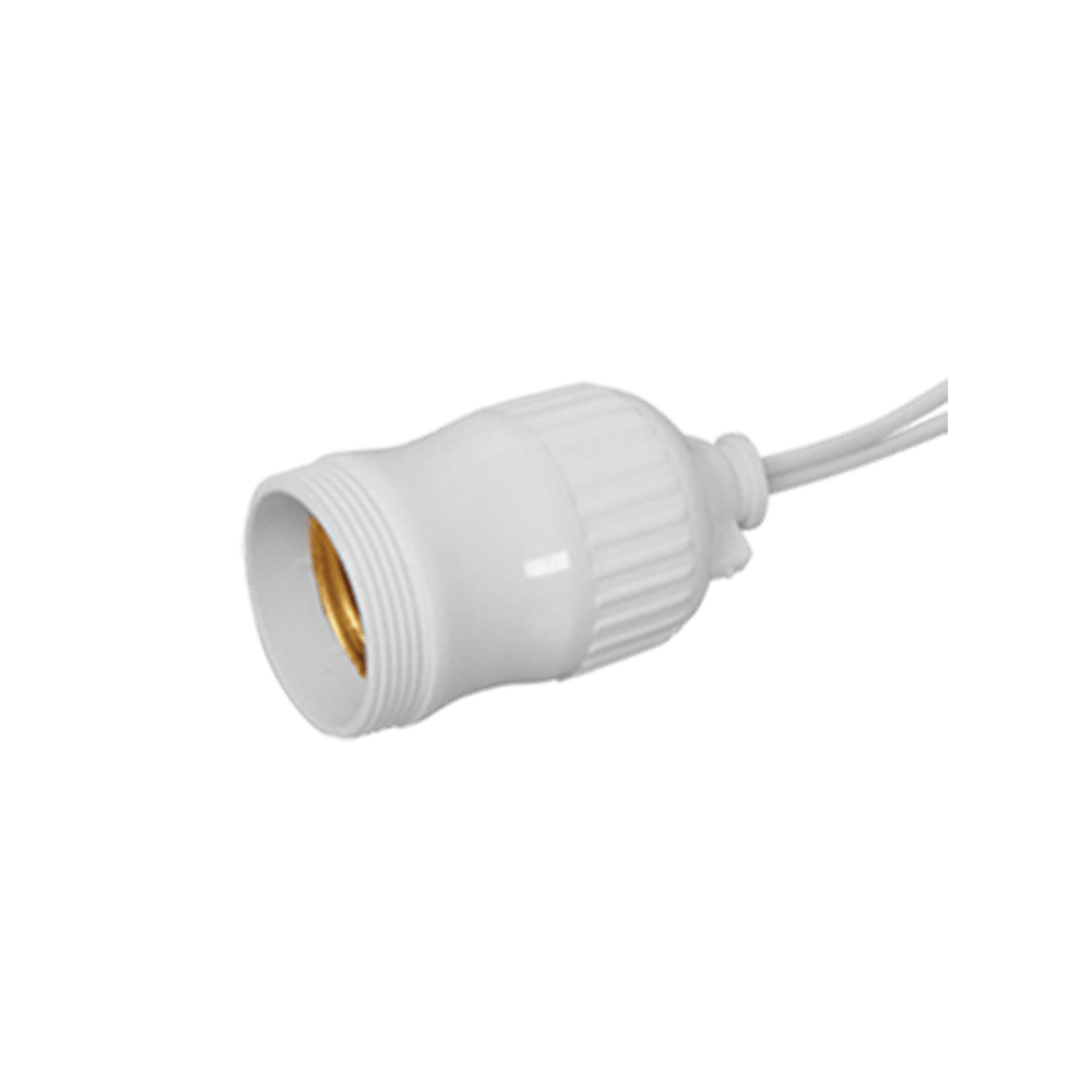 Soquete com Rabicho Nylon 2A 250V Preto  Ilumi