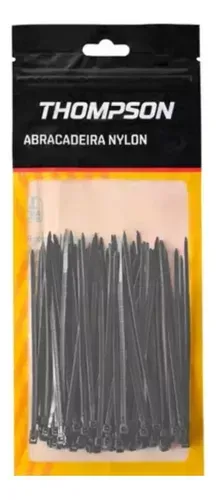 Abracadeira Preta 2-5 Polegadas X100Mm C 100 Thompson
