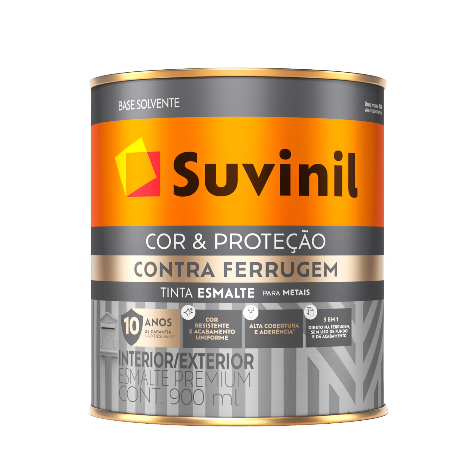 Esmalte Brilhante Branco Contra Ferrugem Suvinil