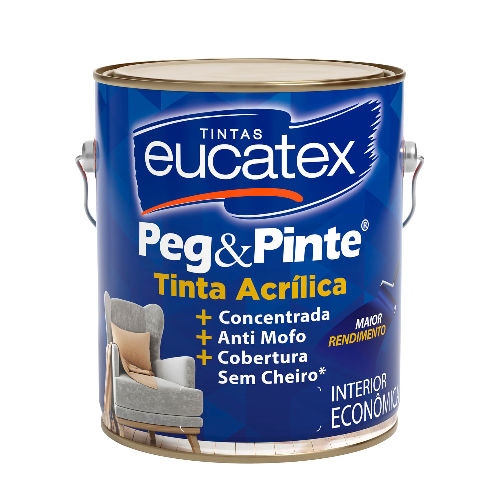 Tinta Acrílica Eucatex PEG & PINTE Fosco - Branco
