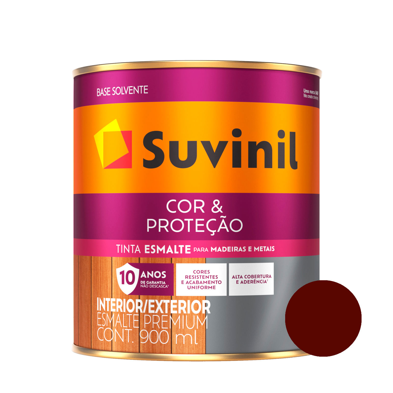 Esmalte Brilhante Marrom Cor e Proteção Suvinil