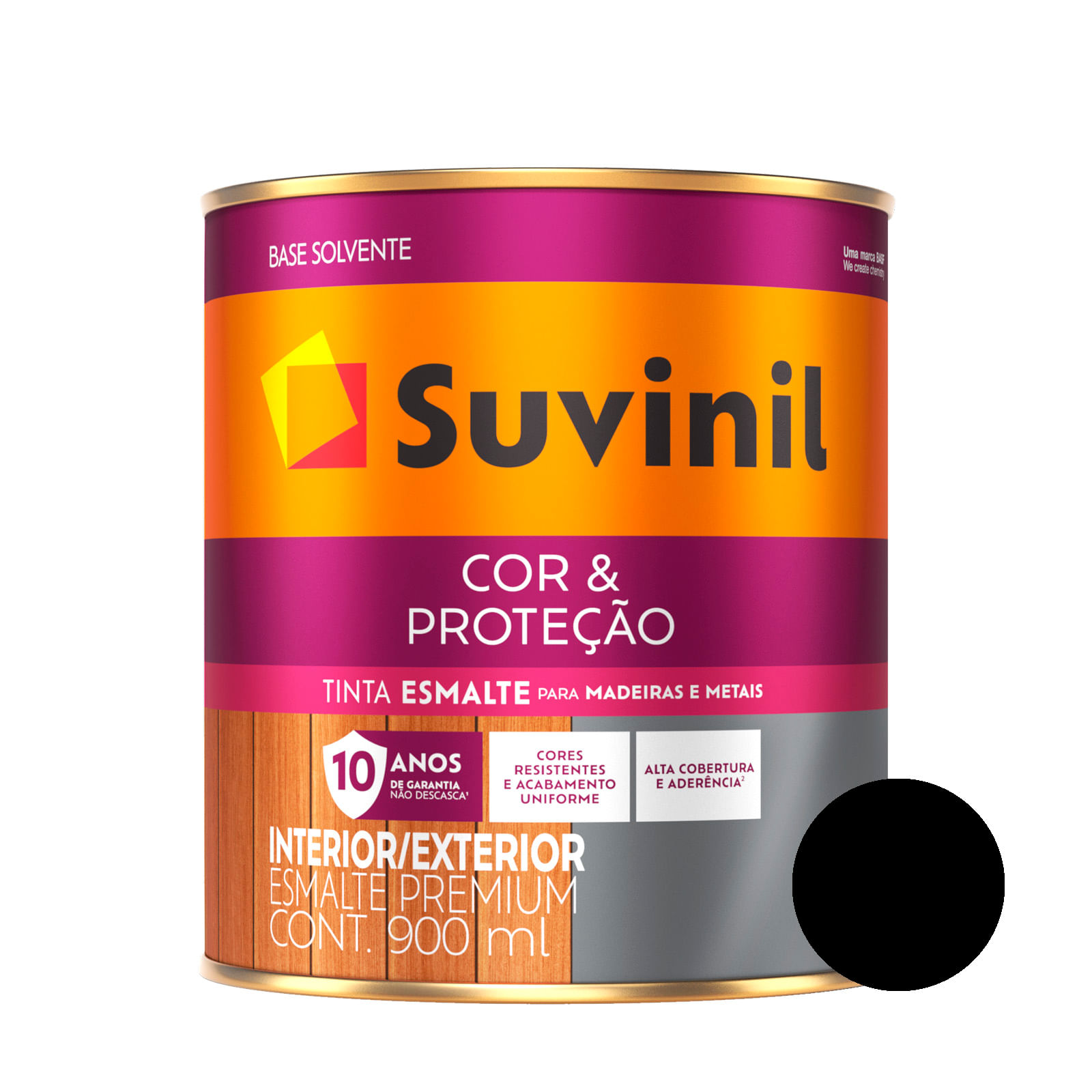 Esmalte Fosco Preto Cor e Proteção Suvinil
