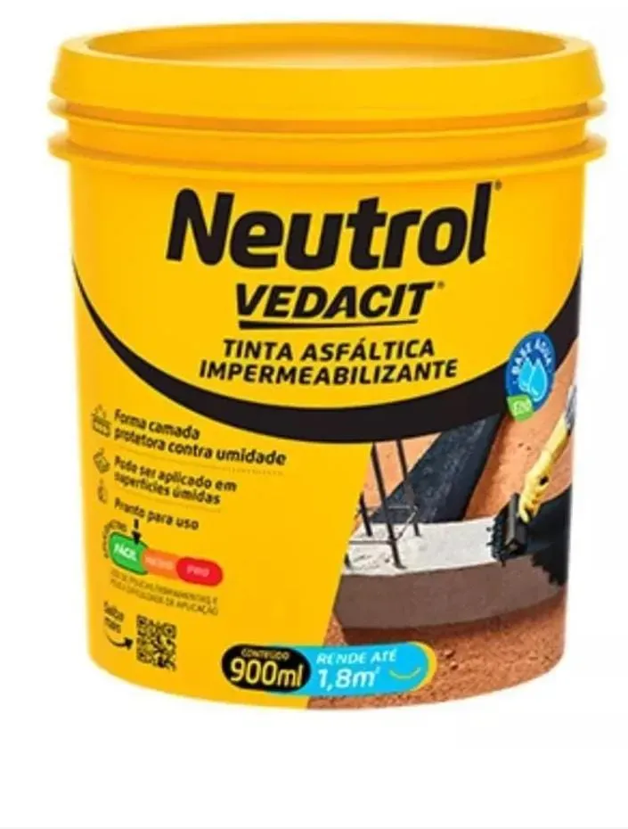Tinta Asfáltica Vedacit Neutrol Base Solvente