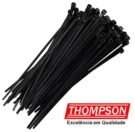 Abracadeira Preta 3-6 Polegadas X250Mm C/100 Thompson