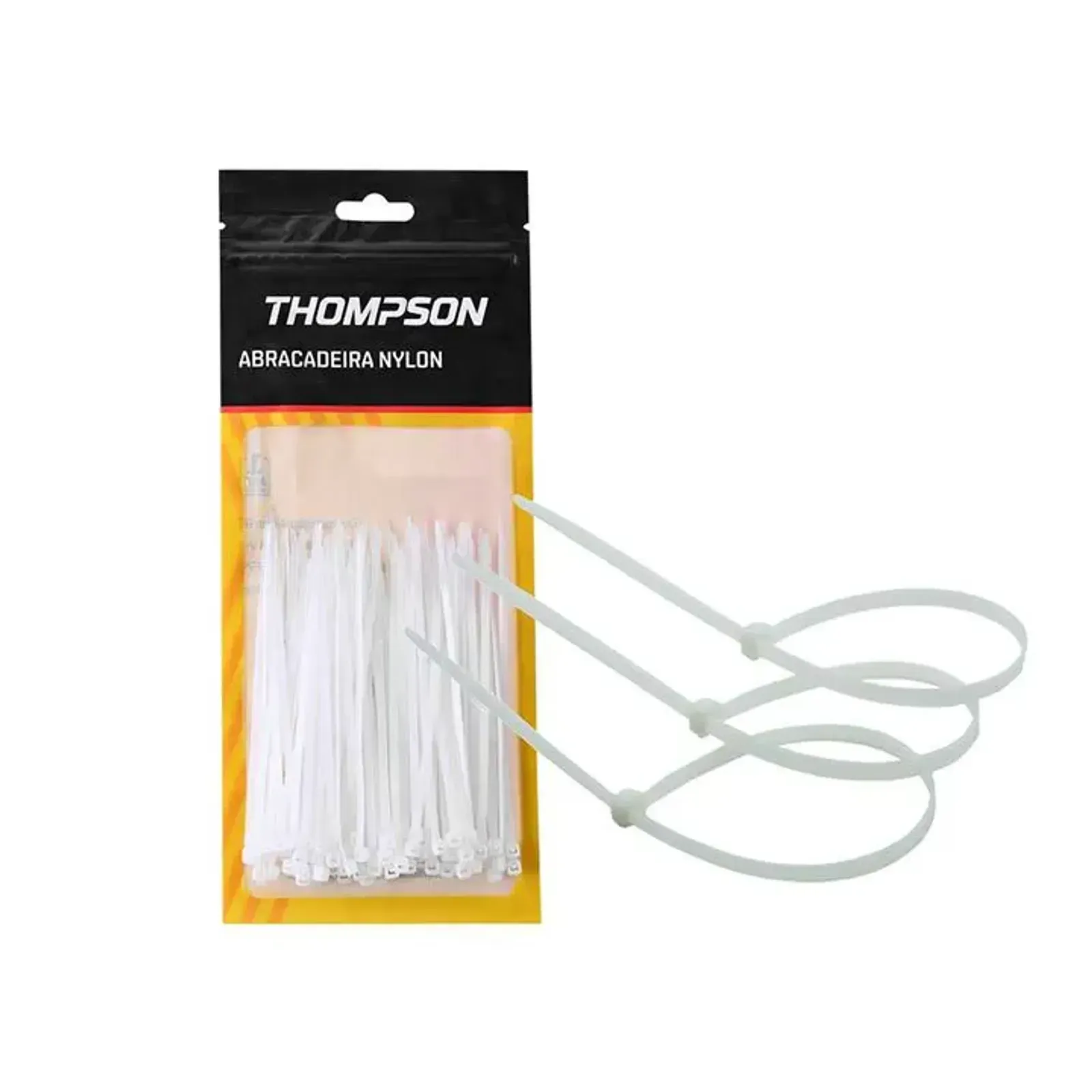 Abracadeira Branca 3-6 Polegadas X150Mm C/100 Thompson