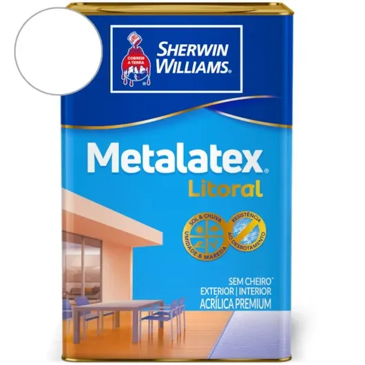 Tinta Acrilica Acetinada Branco Metalatex Litoral - Sherwin Williams