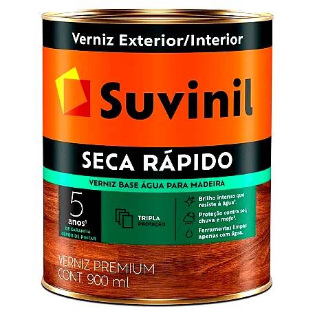 Verniz Seca Rapido Brilhante Mogno Base Agua Suvinil